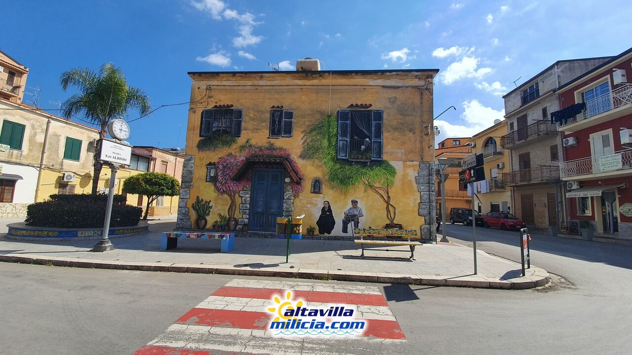 Inaugurazione Murales Sospesi nel tempo a piazza Aldisio