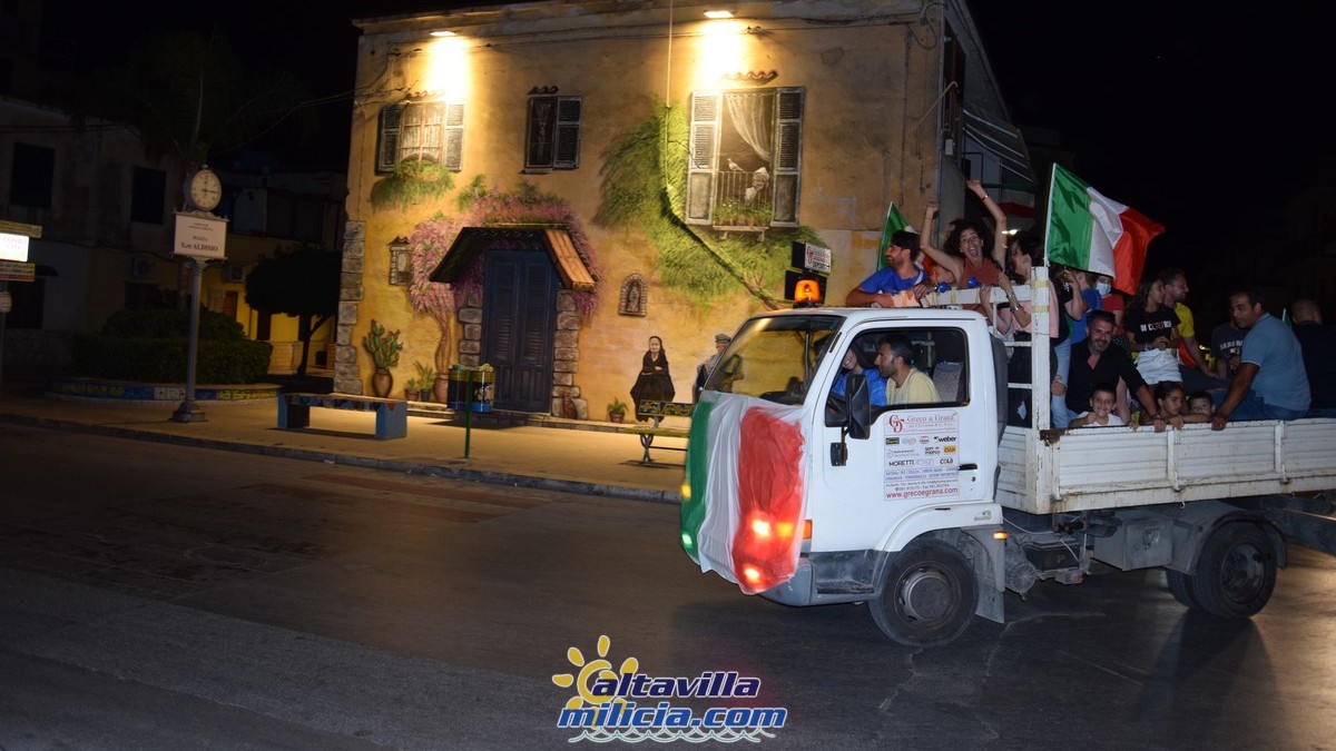 L'Italia  campione d'Europa: la festa per le vie di Altavilla Milicia