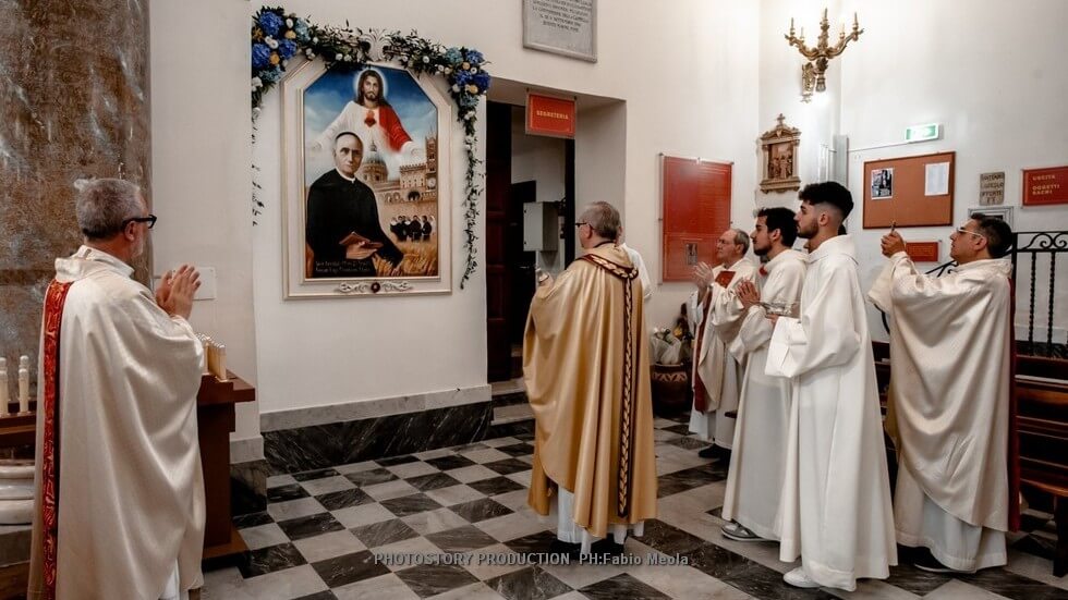 Inaugurato al Santuario della Milicia quadro Sant'Annibale Maria di Francia dellartista Cesarina Gran