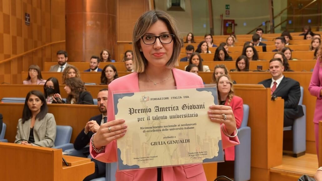 Giulia Genualdi vince il Premio America Giovani, assegnato agli studenti universitari pi talentuosi