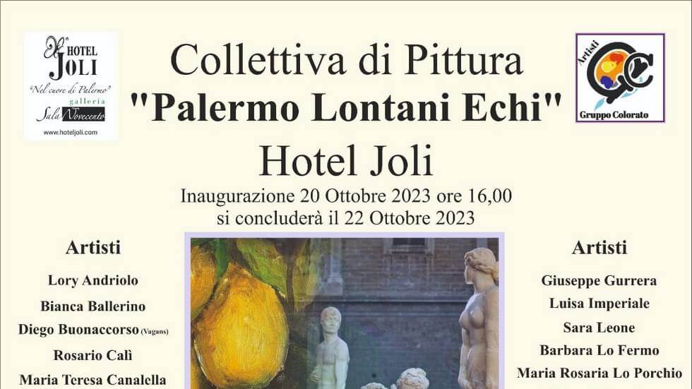 Lartista Michele Fricano partecipa alla collettiva di pittura Palermo Lontani Echi