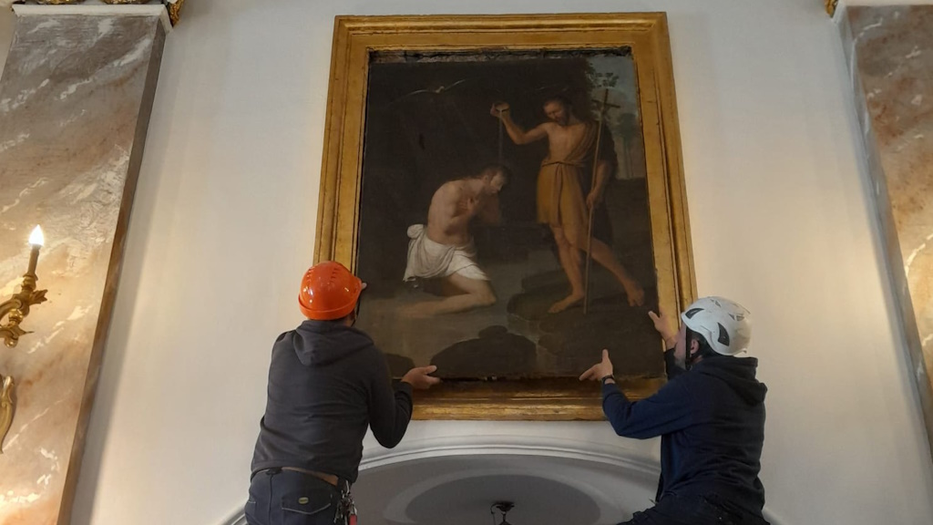 Collocate le altre due tele del Bagnasco nella Basilica dopo il restauro