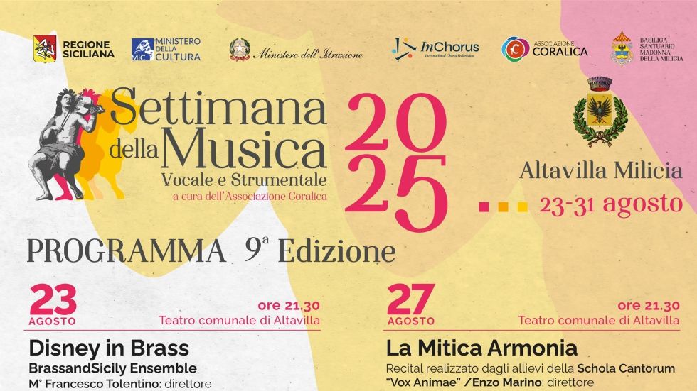Altavilla Milicia: tutto pronto per la Settimana della Musica 2025